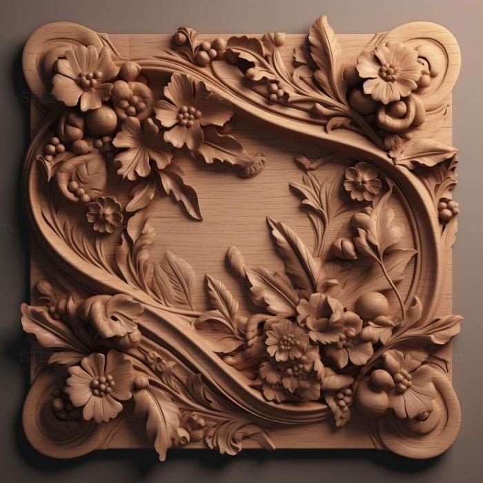 Patterns and decorations (furniture 3, PATTERN_1275) 3D models for cnc